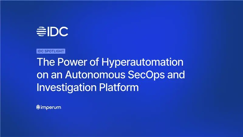IDC spotlights Imperum at the forefront of SecOps evolution
